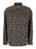 'Billie' Green Shirt With All-Over Leopard Print In Viscose Woman