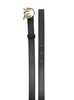 'Love Birds' Black Belt With Logo Buckle In Soft Silky Leather Woman