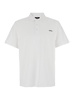 White Polo Shirt With Classic Collar And Logo Embroidery On The Front In Cotton Man