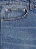 Blue Jeans With Tapered Leg And Logo Patch On The Rear In Denim Man