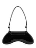 'Play' Black Shoulder Bag With Oval D Logo Detail On The Front In Ecoleather Woman