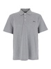 Grey Polo Shirt With Embroidered Logo On The Front In Cotton Man