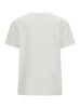 White Crewneck T-Shirt With Embroidered Logo At The Front In Cotton Woman