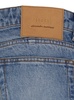 Blue Jeans With Belt Loops And Logo Patch On The Rear In Denim Man