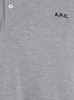 Grey Polo Shirt With Embroidered Logo On The Front In Cotton Man