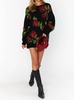 send me roses oversized sweater dress in black
