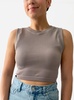 taupe seamless tank in grey