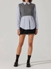the label flannery top in blue grey