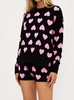 balboa short in black/pink valentine