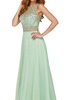 high neckline prom dress in light spring gr