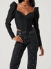 betty sweetheart top in black