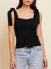 brynn girly tank in black