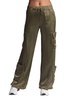 chelsea silk wide leg cargo pants in burnt olive