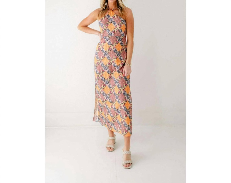 martha maxi dress in peach sunset
