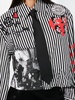 A+O X THE BEATLES PAM EMBROIDERED BLOUSE