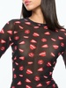 A+O X TOM WESSELMANN DELAINA MESH LONG SLEEVE TOP