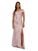 Adrianna Papell Women's Jacquard Off The Shoulder Gown