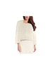 Adrianna Papell Women's 3/4 Sleeve Fur Jacket