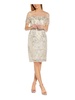 Adrianna Papell Women's Sequin Embroidery Sheath Dress