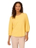 Adrianna Papell Women's Printed 3/4 Sleeve Yoke Detail Top