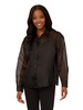 Adrianna Papell Women's Organza Woven Top W/Shell Buttons