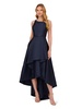 Adrianna Papell Women's Mikado High Low Gown