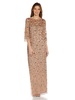 Adrianna Papell Women's Beaded Illusion Column Gown
