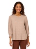Adrianna Papell Women's Print Knit Pleated Trapeze Top