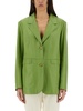 Alysi Oversized Leather Blazer