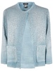 Avant Toi Round Neck Micro Mat Stitch Jacket With Studs And Rhinestones Clothing