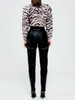 Zebra Pattern Knitted Cardigan