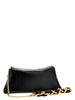 Balmain 1945 Clutch Bag In Calf Leather With Chain And Logo