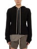 COTTON KNIT SWEATSHIRT WITH HOOD AND ZIPPER