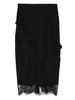 Blumarine Black Midi Skirt In Lace