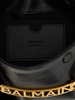 Balmain 1945 Clutch Bag In Calf Leather With Chain And Logo