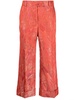 Alberto Biani Floral Print Jacquard Trousers