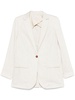 Alysi Striped Single-Breasted Blazer Jacket