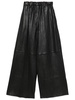 Alysi Leather Wide-Leg Trousers
