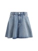 Flared denim Miniskirt
