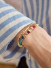 Semi-Precious Custom Nameplate Bracelet