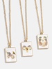 Reversible 18K Gold Zodiac Pendant Necklace