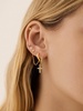18K Gold Cross Earrings