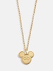 Mickey Mouse Disney 18K Gold Plated Sterling Silver Initial Pendant Necklace