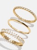 18K Gold Willow Ring Set