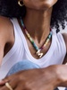 Semi-Precious Block Initial Necklace