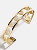 18K Gold Heart Cuff Bracelet