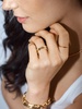18K Gold Custom Barrel Name Cutout Ring