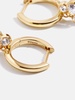 Disney Mickey Mouse 18K Gold Plated Sterling Silver Bezel Huggie