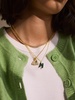 Mini Bubble Initial Enamel Necklace