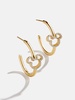 Disney Mickey Mouse 18K Gold Plated Sterling Silver Hoop Earrings
